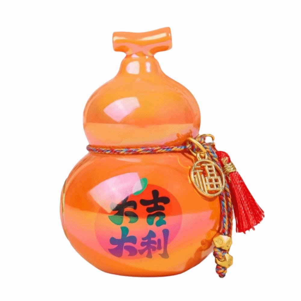 Portable Mini Gourd Statue Chinese Style Gourd Car Ornaments Gift Home Decoration Desk Decorations