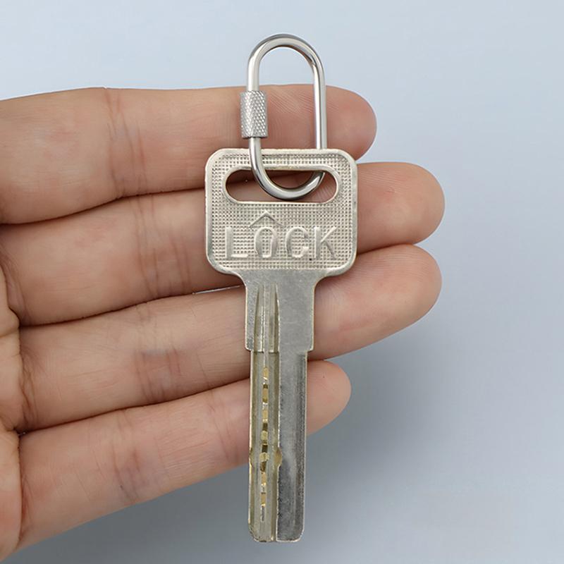 Овальный карабин с винтовой муфтой из нержавеющей стали 304, брелок для ключей, мини-пряжка для рюкзака для бутылки с водой, легкая подвесная пряжка