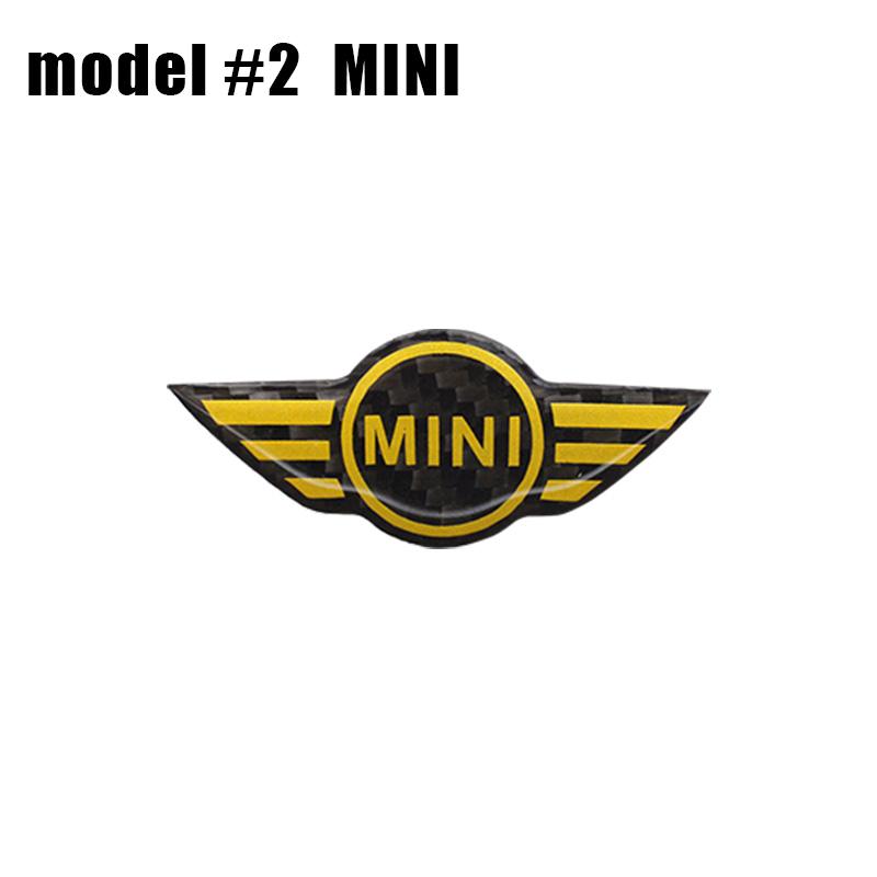 1Pcs Car Styling Steering Wheel Emblem Badge Stickers For MINI Cooper One S JCW Countryman R50 R52 R53 R55 R56 F54 F55 F56 F60 gzpxv22
