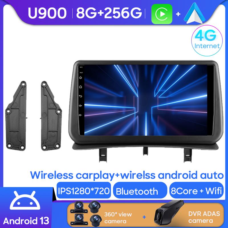 Android Мультимедиа Для Renault Clio 3 2005 - 2014 Автомобильный Стерео Процессор Радио QLED Плеер Навигация Carplay Авто HDR 5G Cam Dash WIFI