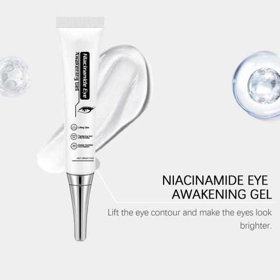 Крем-гель для глаз с ниацинамидом устраняет мелкие морщинки, темные круги, устраняет морщины, сыворотка для глаз увлажняет, укрепляет кожу, арбутин, глутатион, антивозрастной крем для глаз