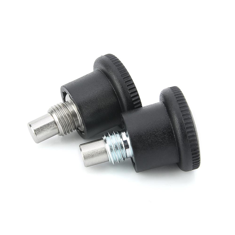 KST218 Нержавеющая/Углеродистая сталь Штифт Трехцветная ручка Без блокировки Индексные плунжеры Крупная резьба Мини-индексный плунжер