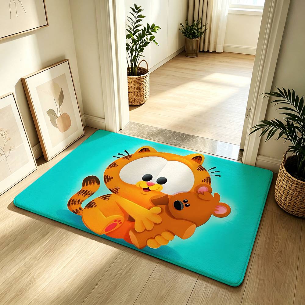 Anime-G-garfieldS Kawaii Carpet Bathroom Anti-slip Mat Door Mat Home Decoration Mat Entrance Door Mat Scratch-resistant Door Mat