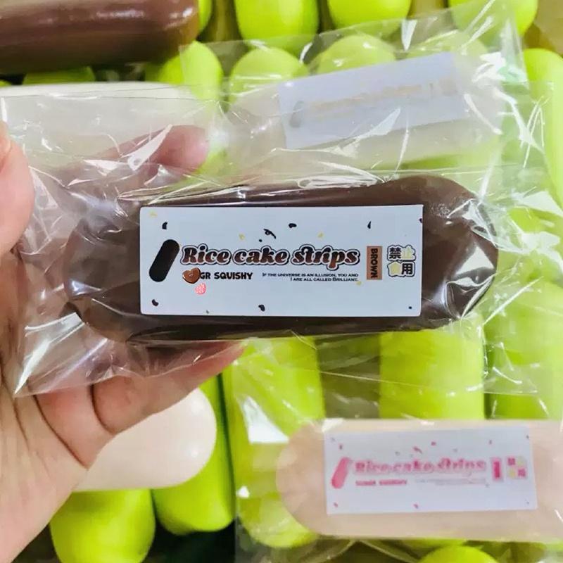 Полоски рисового пирога Игрушка-антистресс Реалистичный дизайн еды Медленно поднимающаяся Сенсорная игрушка для детей Подростков Снятие ежедневного стресса