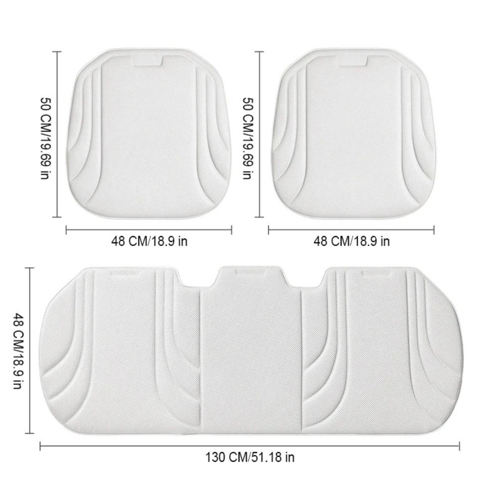 Seaweed Fiber Fabric Car Seat Cushion Anti Slip Bottom Thick Latex Filling Auto Seat Cover Breathable Material