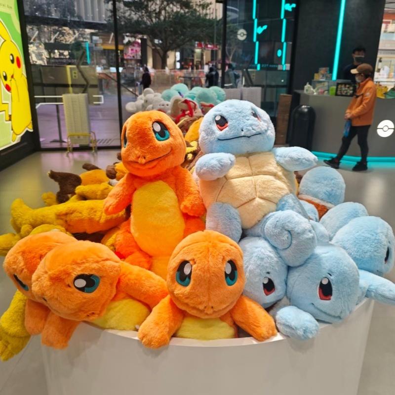 New Genuine Pkm Plush Toy Stuffed Animal Warm Companion Series Charmander Squirtle Raichu Growlithe Soft Pillow Anime Gift