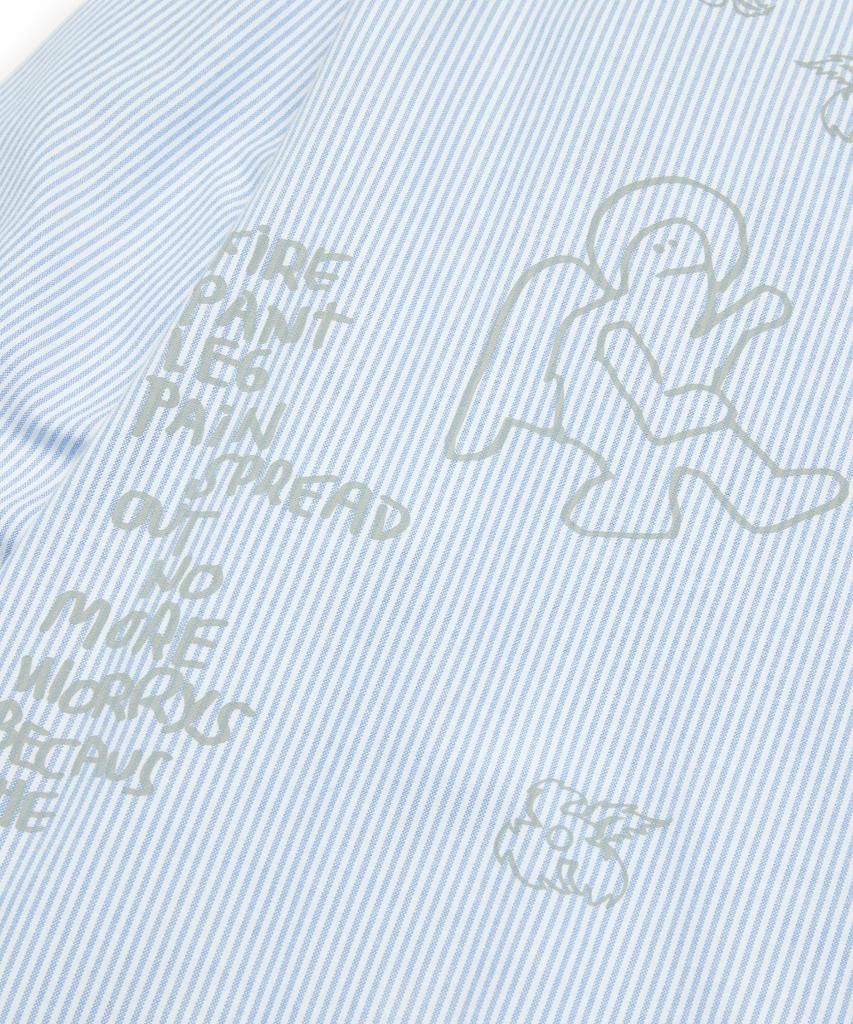 Mark Gonzales Рубашка в полоску Og Artwork - Небесно-голубая