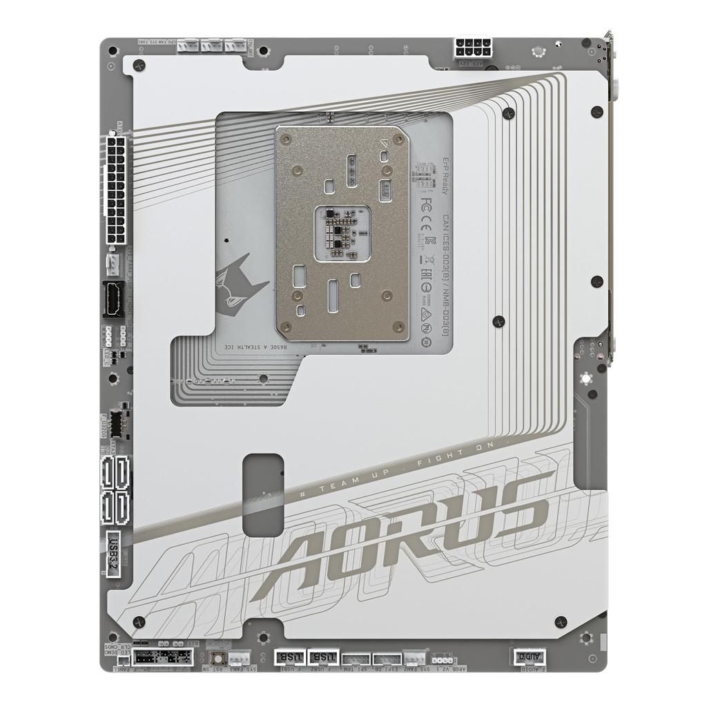 GIGABYTE B650E AORUS STEALTH ICE Задняя плата совместима с процессорами AMD Ryzen серии Socket AM5 DDR5 ATX Материнская плата B650E A STEALTH ICE MB6539