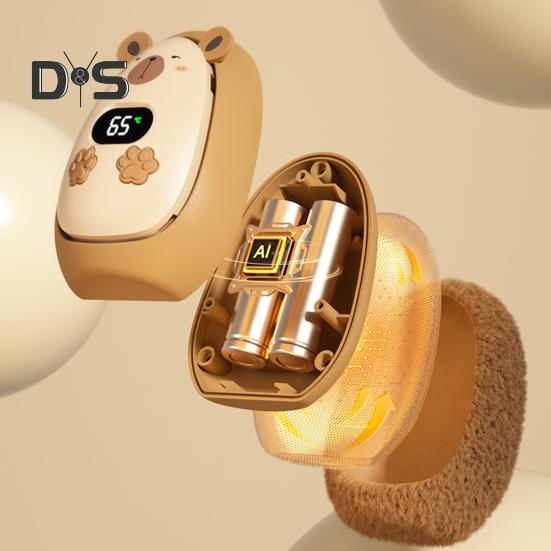 Мультяшный электрический обогреватель с цифровым дисплеем, интеллектуальным контролем температуры, быстрым нагревом, компактным дизайном, переносным зимним ручным обогревателем