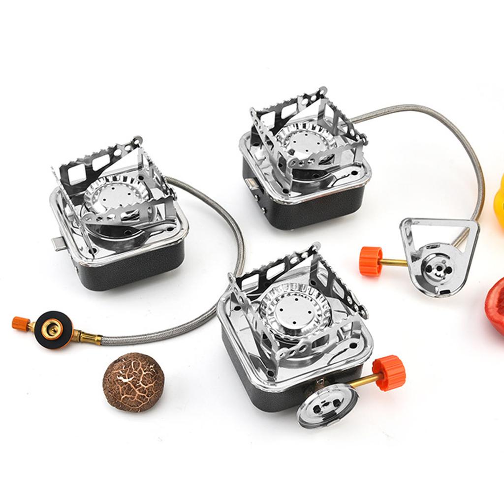 Компактная походная газовая плита, переносная уличная плита, простая в использовании складная плита, идеально подходит для кемпинга, походов и пикников