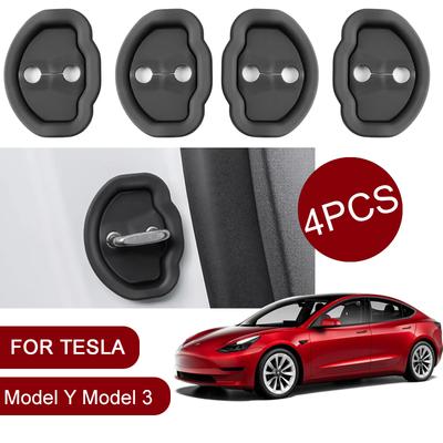 Амортизатор двери автомобиля для Tesla Model Y Model 3 Защитный силиконовый замок двери автомобиля Бесшумные защелки замка двери автомобиля Крышка Аксессуары