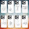 Чехол для телефона Мама Дочь Сын Отец Руки Для iPhone17,16,15,14,13,12,11 Plus,Pro Max Черный Конфетный Матовый Ударопрочный Чехол