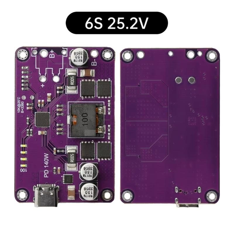 Высокоэффективный модуль питания 6S 25,2 В 140 В с поддержкой быстрой зарядки PD для робототехники и DIY-проектов