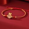 Red Bracelet Gift Belongs To Rabbit Bracelet, New Niche Female Style Electroplated Sand Gold Zodiac Bracelet