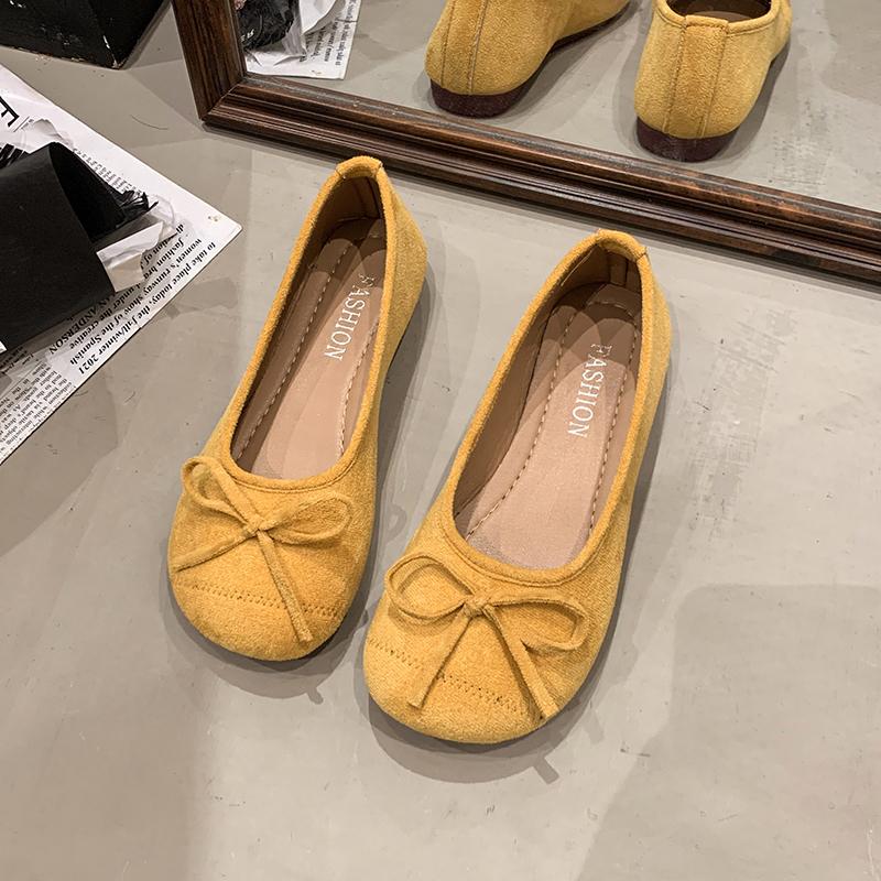 Модные замшевые леопардовые женские туфли-балетки Модные неглубокие туфли с бантом Женская обувь 2025 Новый тренд Весна Дизайнерский бренд Для ходьбы Удобные Женские Zapatos