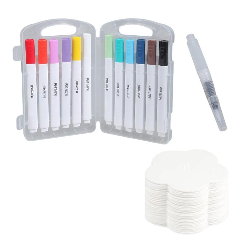 Наборы для рисования 3D-текстурой из пены Magics, акварельные кисти-губки Magics Puff, наборы для рисования текстурой, художественные принадлежности