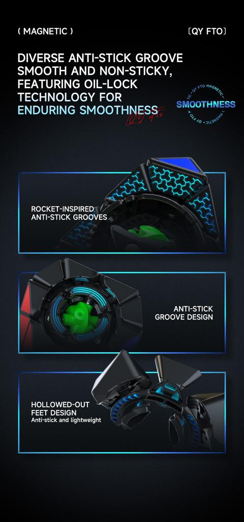 QY FTO Octahedron Puzzle [Includes PouchAuthentic] Stickerless 3D Puzzle (No Magnets)