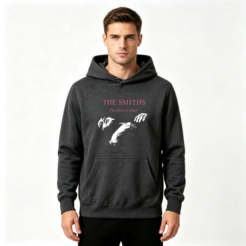 Men's Retro The Smiths The Queen Is Dead Print Hoodie Casual Loose Long Sleeve Hooded Sweatshirt Streetwear Pullover Top For Autumn Winter Daily Wear