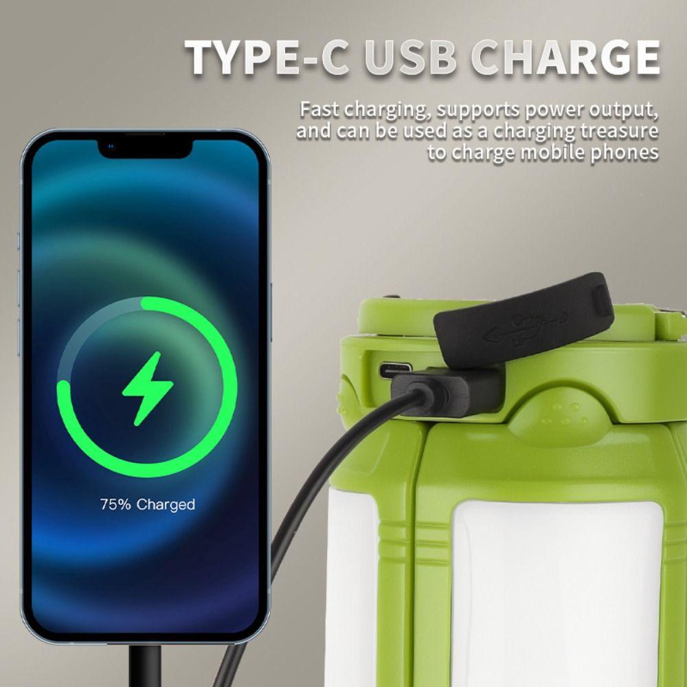 Super Bright Foldable Tent Light Rechargeable Tent Lamp Collapsible Camping Lantern Outdoor