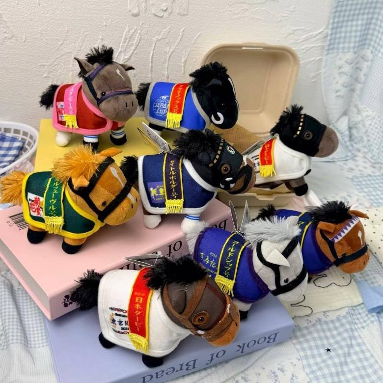 Horse Racing Collectible Plush Doll With Cartoon Design And Soft Filling For Kids And Fans