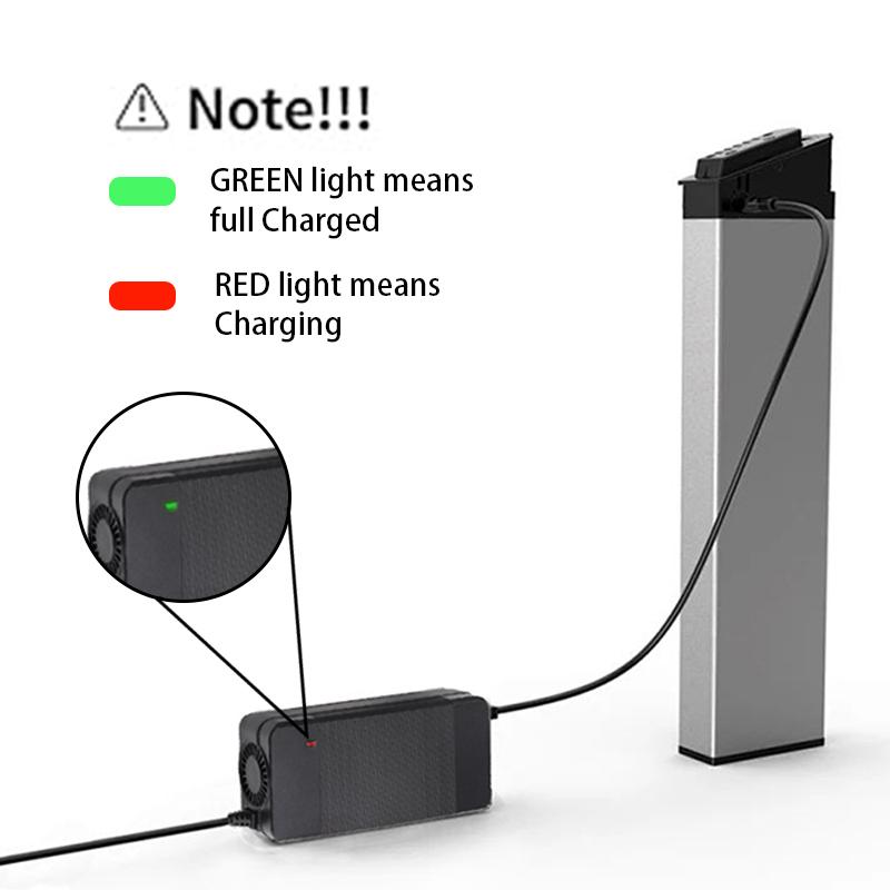 58.8V 4A Lithium Battery Charger 14S 52V Li-ion Battery Pack Fast Charging 3-Pin XLR Connectors Power Tool Charger Cooling Fan