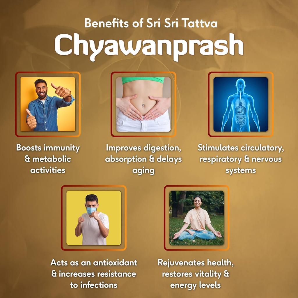 Sri Sri Tattva Chyawanprash Herbal Immunity Booster With 500g Pack For Strength Vitality And Energy