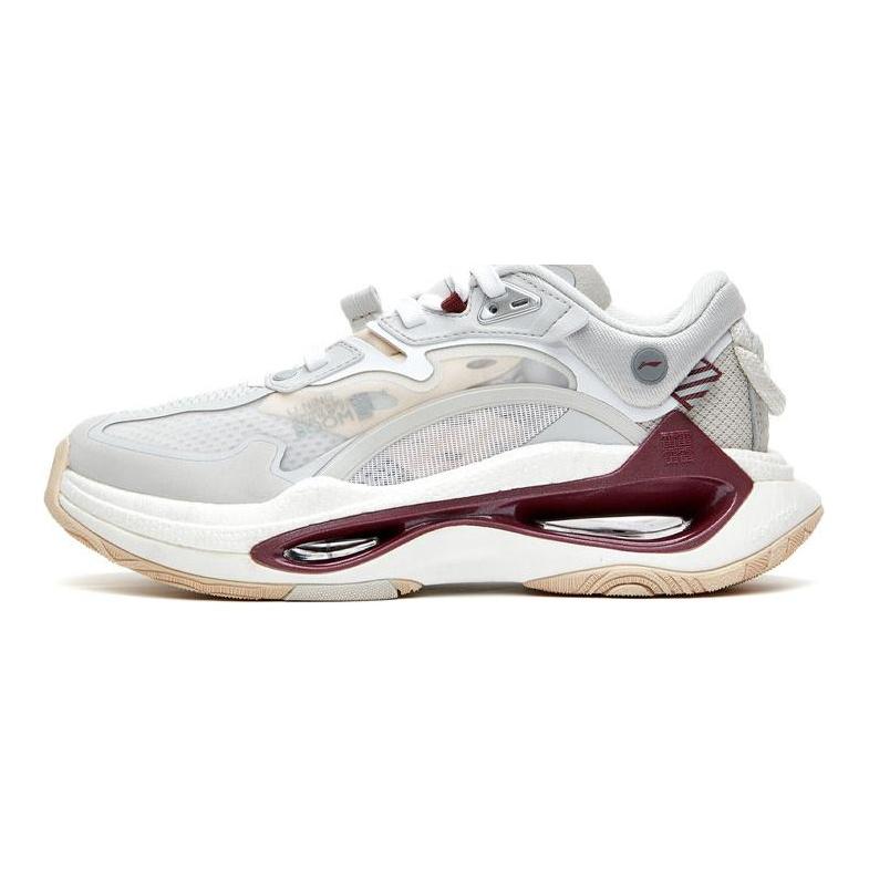 Кроссовки для бега Li Ning Женские Низкие Белый/Серый/Красный AGLR084-9