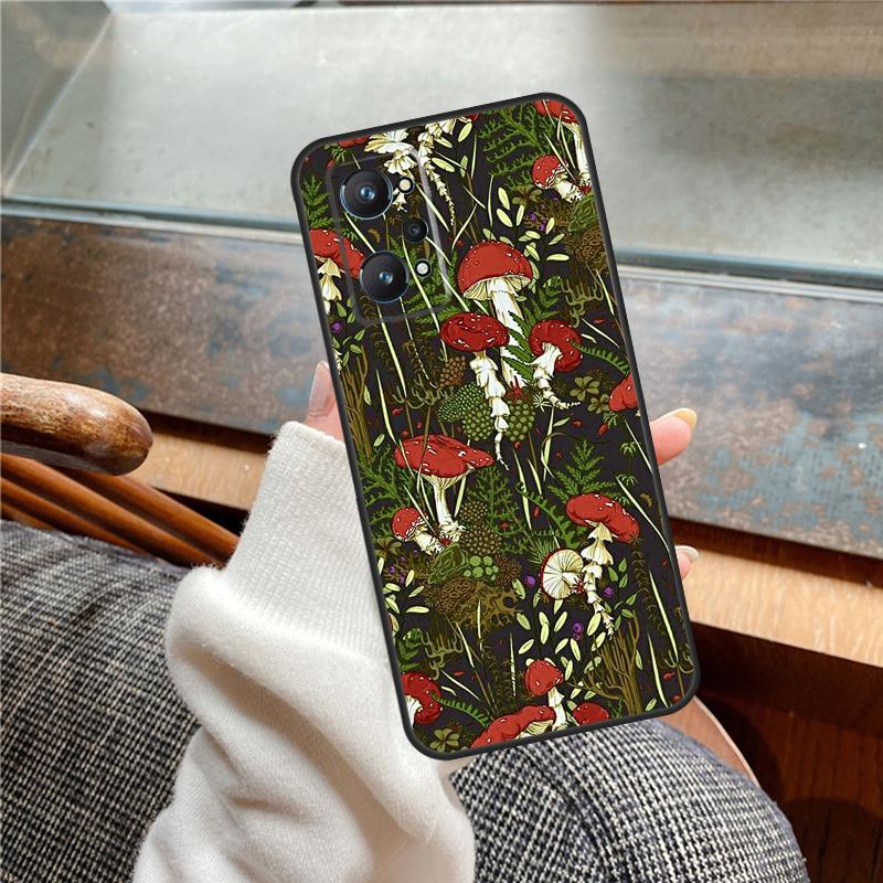 Психоделический грибной чехол для Realme 12 Pro Plus 11 13 14 C63 C61 C55 C51 C53 C25 C65 C67 C71 C75 GT6 GT7 15 Pro
