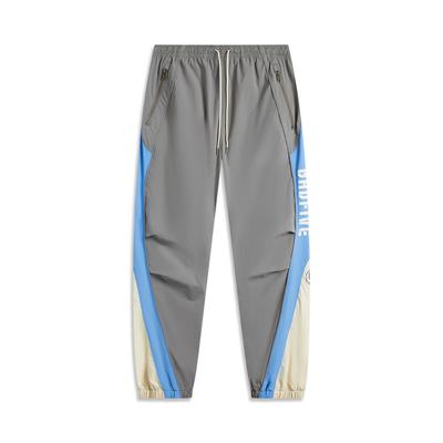 Li Ning Badfive Повседневные Минималистичные Цветные Трикотажные Спортивные Брюки Зауженного Кроя Мужские брюки Железо-Серый AYKV073-4