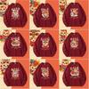 Chinese New Year Red Cartoon Hoodie with Waking Lion - Trendy Loose Style for Couples