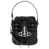 Vivienne Westwood Daisy Fashion Silver Hardware Drawstring Closure Crocodile Embossed Texture Bucket Bag Women handbags Black 43020023L003IN401