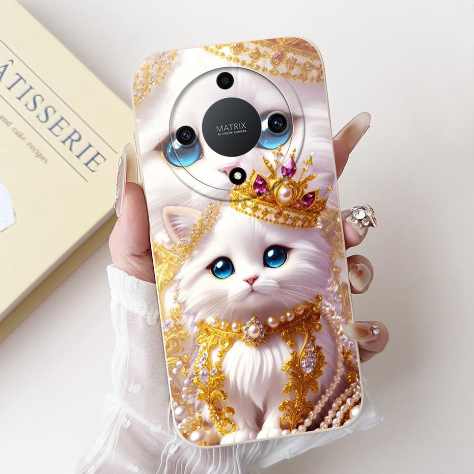 Для Honor Magic 5 Lite 7 Lite 6Lite Чехол-бампер Magic 7 7Pro Задняя крышка Мультяшные животные Кролик Кошка Чехол для телефона Мягкий силикон Capa
