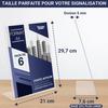 Pupitre de table - Dasher Products - SlantBackSignHolder - Acrylique transparent - Multiusage - Lot de 6