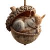 1/6Pcs Car Pendant Charming Squirrel Hedgehog Fox Acorn Acrylic Ornaments Christmas Tree Tabletop Car Accents Holiday