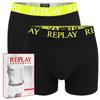 Replay Черный Неон Мужские Боксеры Логотип Набор 2 Штуки