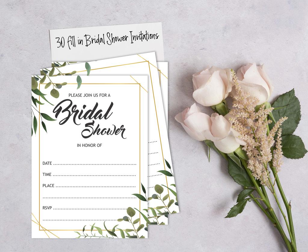 Inkdotpot 30 приглашений на девичник. Зелень. Приглашения на свадьбу в стиле «заполнение». Пустые.