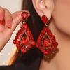 Fashion Colorful Shiny Crystal Earrings Personalized Exaggerated Drop Earrings Ballet Women's Earrings 1 Pair