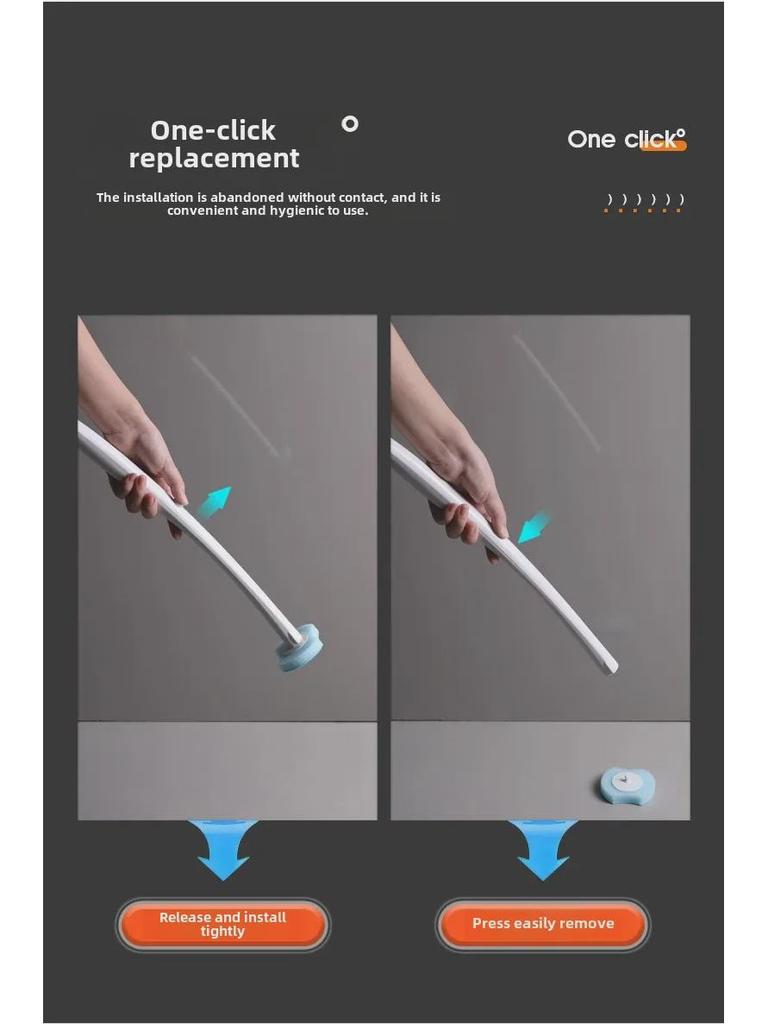 Wall-Mounted Disposable Toilet Brush Set for Comprehensive Cleaning