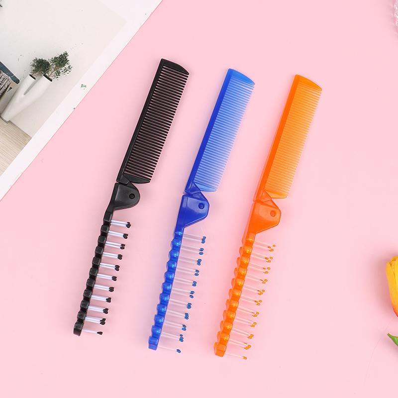 Пластиковая дорожная расческа Портативная складная расческа Антистатическая расческа Шпилька Инструмент для укладки волос