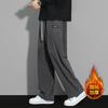 Corduroy Men's Pants Casual Pants Winter New Fleece Thickened Trend Loose Straight Sports Trousers