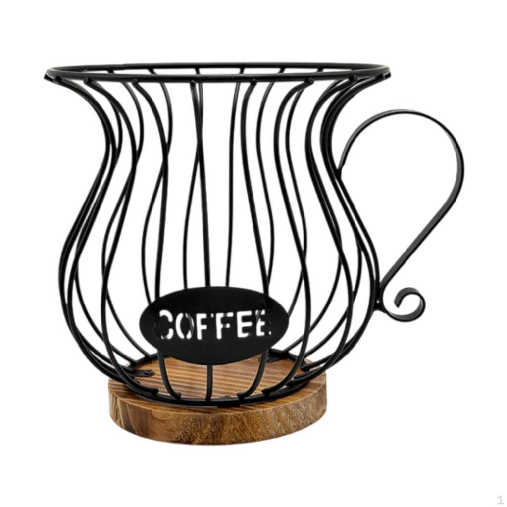 Держатель для кофейных капсул, корзина для капсул, металлическая проволока с ручкой, органайзер для хранения