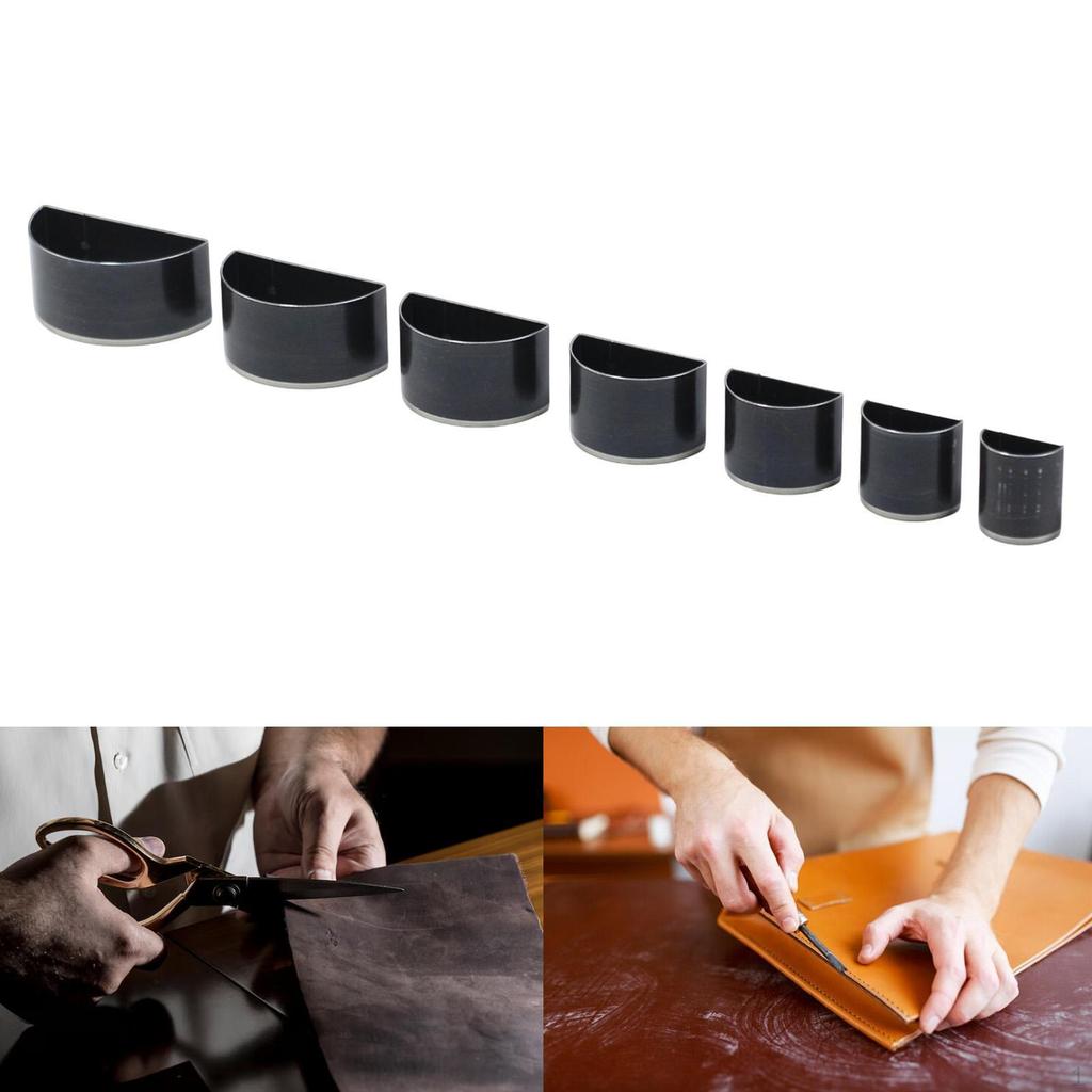 7 штук Кожаный вырубной штамп Разные размеры Шаблон Инструмент для рукоделия Геометрическая форма для DIY
