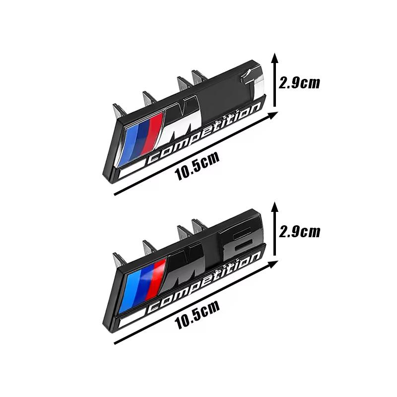 3D ABS Car Styling Front Grille Badge Emblem M Logo For BMW M1 M2 M3 M4 M5 M6 M7 M8 Competition E92 E93 F36 G01 G02 G05 G11 G12 FD38