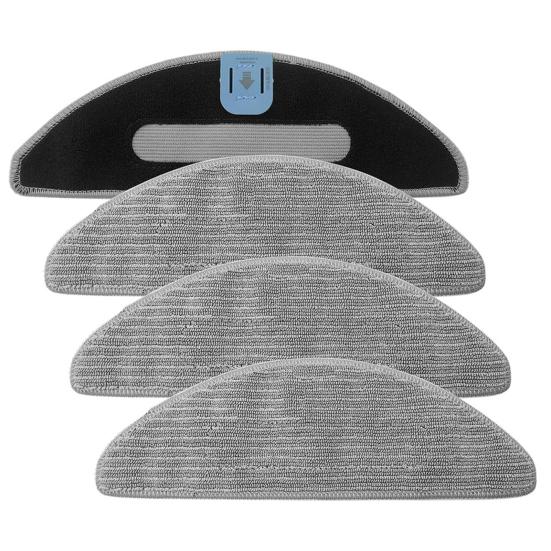 4Pcs Mop Pads Washable Sweeper Rag Reusable Sweeper Clothes Vacuum Accessories Kit for iRobot Roomba Combo I5, I5+,j5, J5+