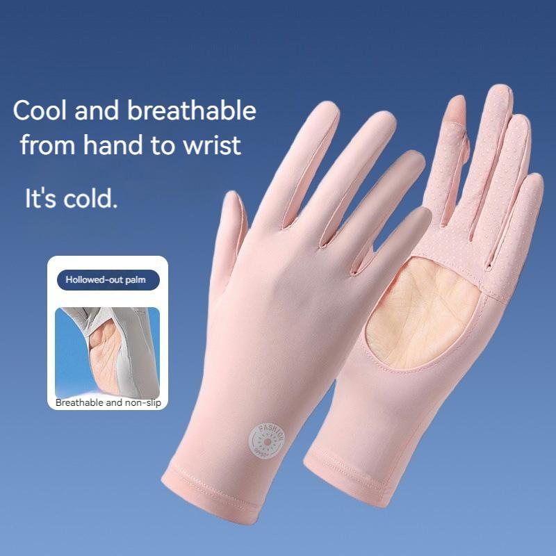 1 шт. Перчатки с вырезом для ладони, тонкие, солнцезащитные, дышащие, летние, анти-УФ, открытые для пальцев, ледяной шелк