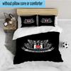 Besiktas Istanbul Football Club 3PCS Bedding set,Ideal for 1pc Duvet Cover And 2pcs Pillowcases Perfect for Fan gift,Ideal for Bedroom, Dormitory