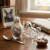 Novelty Cat Shape Cat Hair Storage Memorial Box Magnetic Pet Memorial Box  For Pet Fur & Whisker