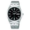 Seiko Selection SBPX083 Мужские часы на солнечной батарее Черный циферблат Нержавеющая сталь Сапфировое стекло Календарь даты
