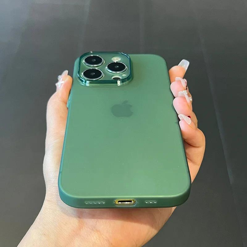 Роскошный Матовый Прозрачный Силиконовый Чехол Для iPhone 15 14 13 12 Mini 11 Pro Xs Max X Xr Se 2 3 7 8 Plus Ультратонкая Мягкая Задняя Крышка