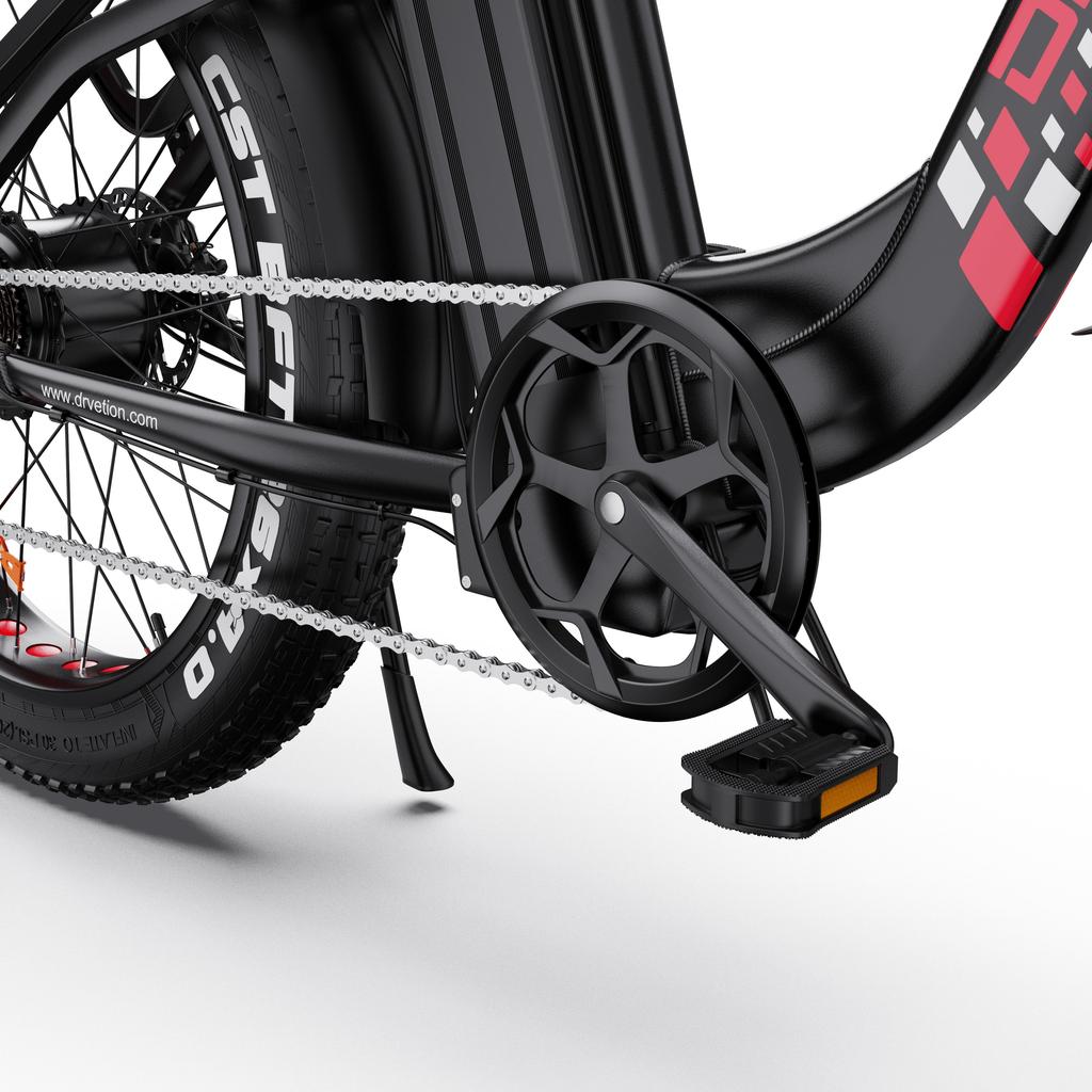 DRVETION CTR26 City Electric Bike, 48V 20Ah Battery, 26"x4.0" CST Tires, Shimano 7-Speed